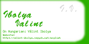 ibolya valint business card